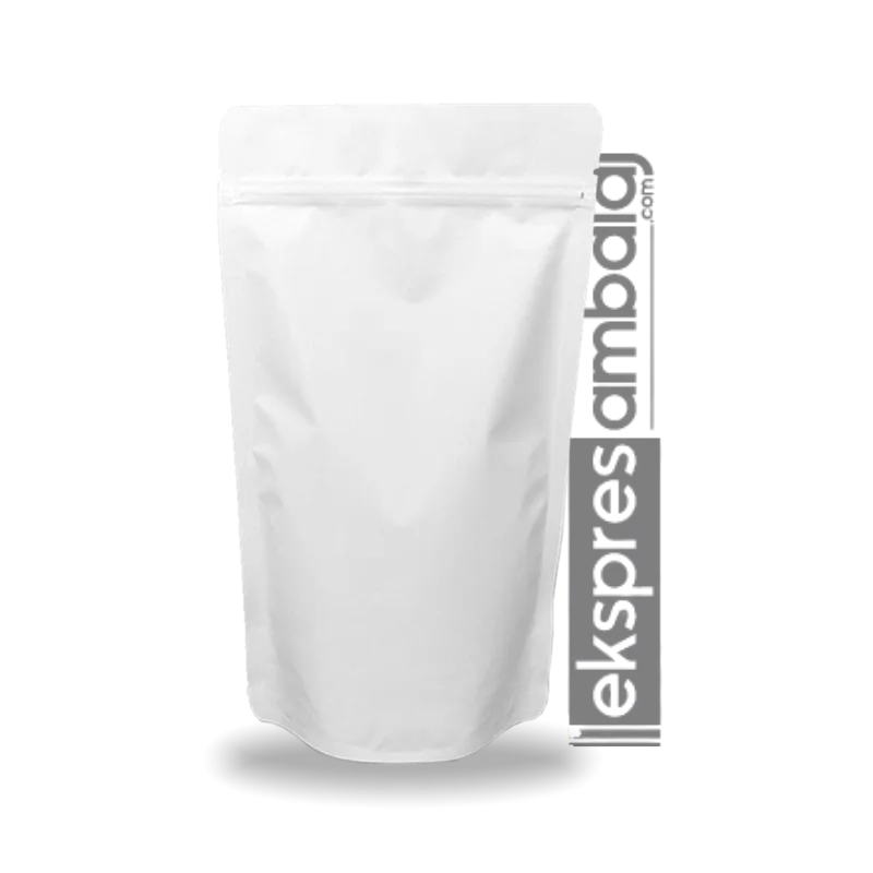 Mat Beyaz Alüminyum Kilitli Doypack