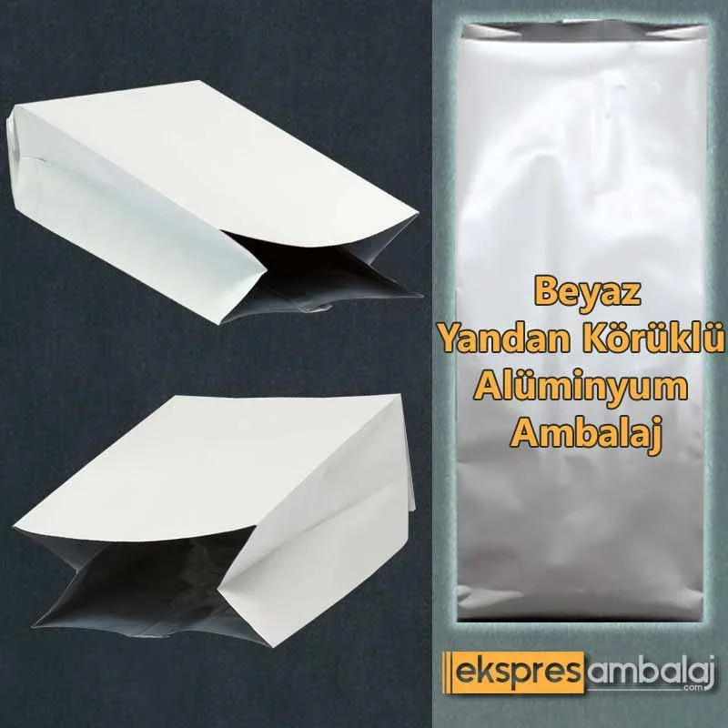 Mat Beyaz Alüminyum Yandan Körüklü Torba 