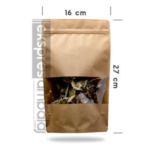 Dar Pencereli Kraft Kilitli Doypack 16x27 - Görsel 2