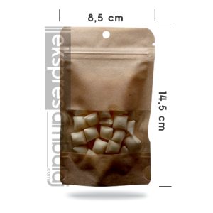Dar Pencereli Kraft Kilitli Doypack 8,5x14,5 - Görsel 2