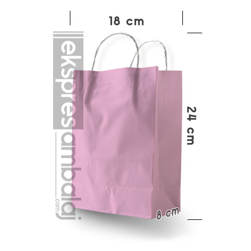 Burgu-Sapli-Pembe-Kraft-Canta-18x24x8-cm.jpg Burgu Saplı Pembe Kraft Çanta 18x24x8 - Görsel 1