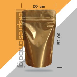 Mat Gold Alüminyum Kilitli Doypack 20x30