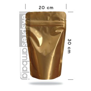 Mat Gold Alüminyum Kilitli Doypack 20x30 - Görsel 2