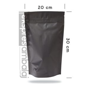 Mat Siyah Alüminyum Kilitli Doypack 20x30 - Görsel 2